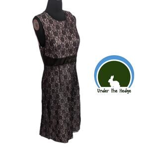 Janestreet Y2k Pink Brown Lace Empire Waist Midi Dress Size 6 Q2 Whimsigoth